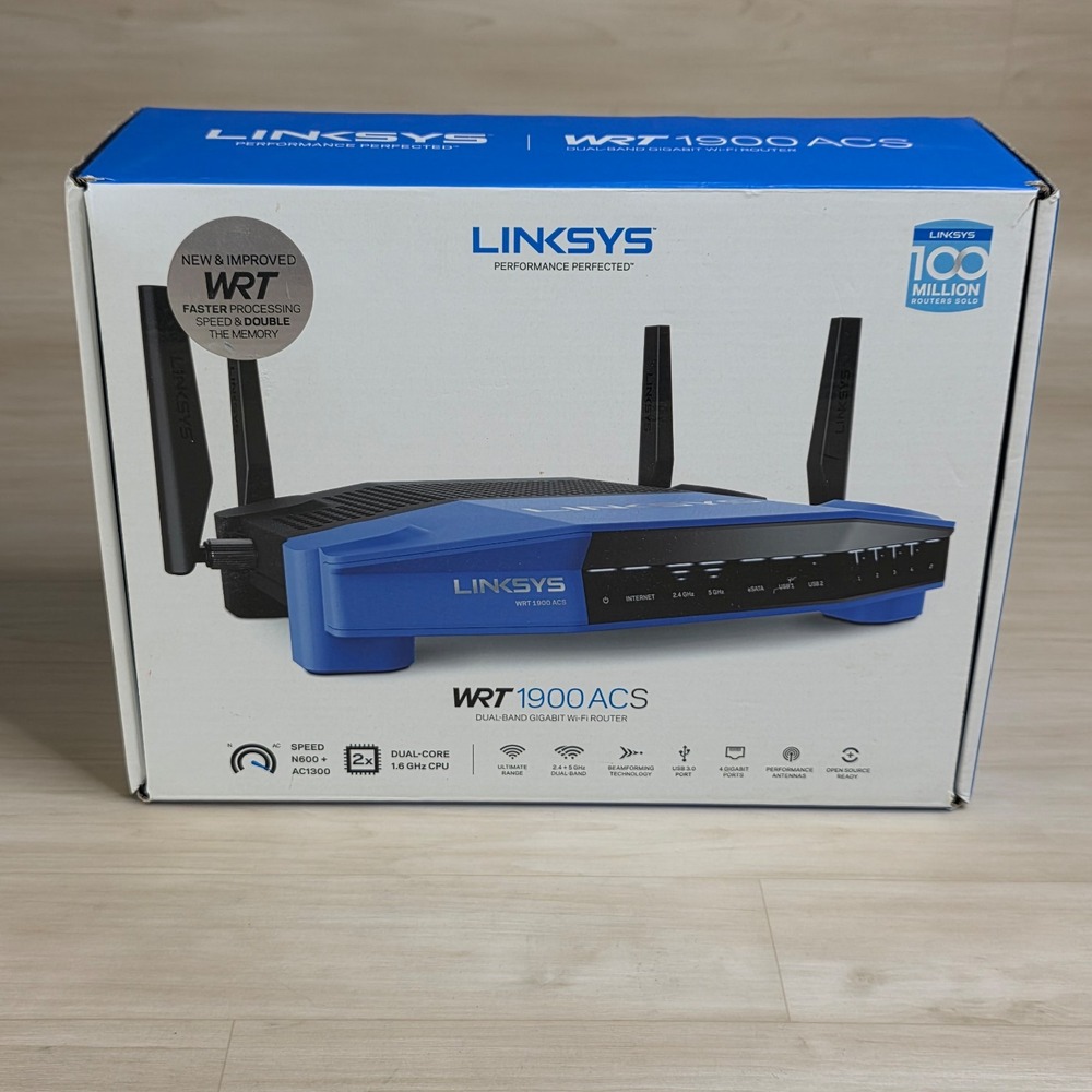 Linksys WRT 1900 ACS 1300 Mbps 4 Port Dual-Band‎ Gigabit Wi-Fi Router